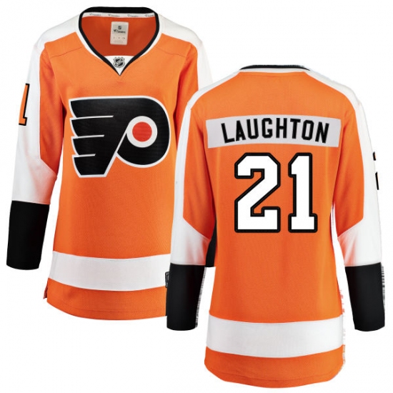 Women's Philadelphia Flyers #21 Scott Laughton Fanatics Branded Orange Home Breakaway NHL Jersey - Ujersey