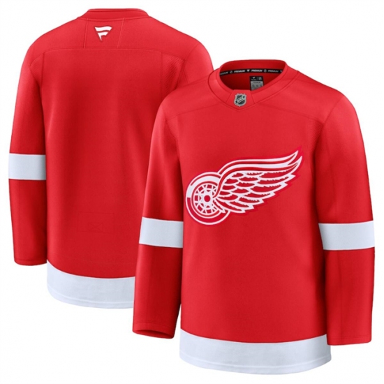 Men's Detroit Red Wings Blank Red 2024-25 Home Stitched Hockey Jersey - Ujersey