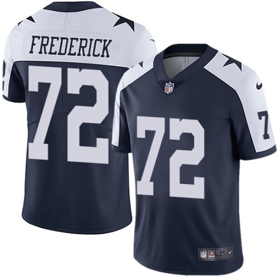 Youth Nike Dallas Cowboys #72 Travis Frederick Navy Blue Throwback Alternate Vapor Untouchable Limited Player NFL Jersey - Ujersey