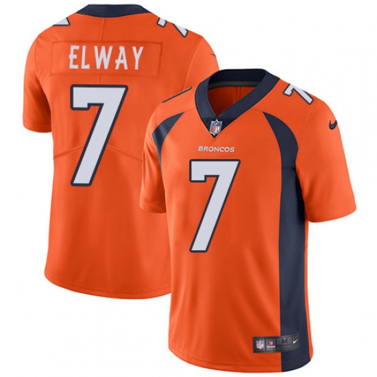 Youth Nike Denver Broncos #7 John Elway Elite Orange Team Color NFL Jersey - Ujersey