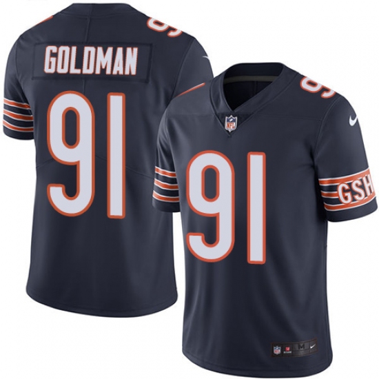 Youth Nike Chicago Bears #91 Eddie Goldman Navy Blue Team Color Vapor Untouchable Limited Player NFL Jersey - Ujersey
