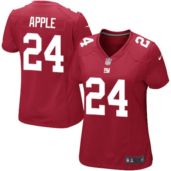 Women's Nike New York Giants #24 Eli Apple Game Red Alternate NFL Jersey - Ujersey