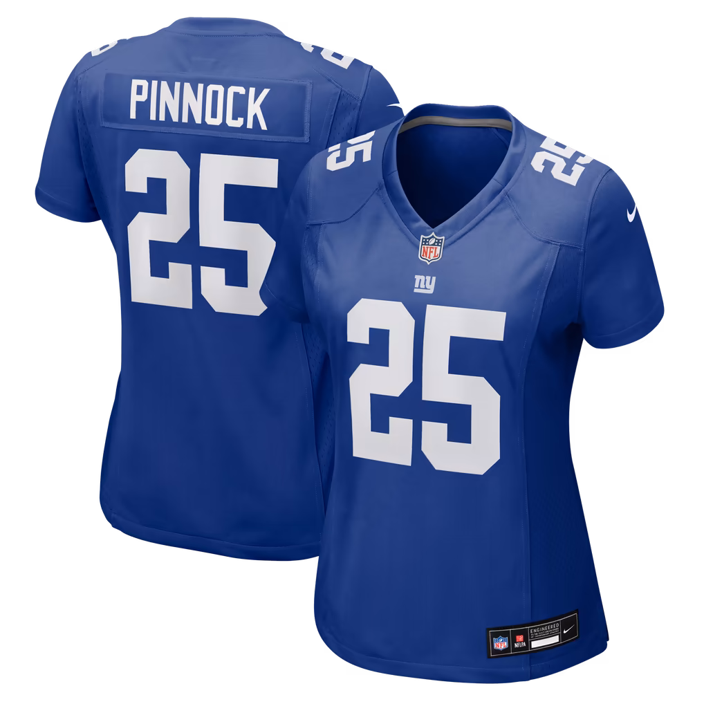 Women's New York Giants Jason Pinnock Nike Royal Team Game Jersey - Ujersey