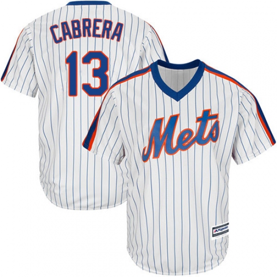 Youth Majestic New York Mets #13 Asdrubal Cabrera Authentic White Alternate Cool Base MLB Jersey - Ujersey