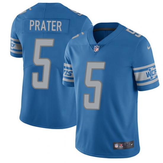 Youth Nike Detroit Lions #5 Matt Prater Elite Light Blue Team Color NFL Jersey - Ujersey