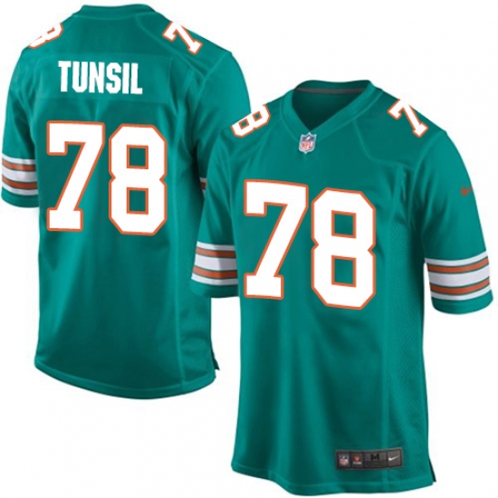 Men's Nike Miami Dolphins #78 Laremy Tunsil Game Aqua Green Alternate NFL Jersey - Ujersey