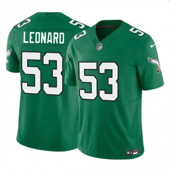 Men's Philadelphia Eagles #53 Shaquille Leonard Green 2023 F.U.S.E. Throwback Vapor Untouchable Limited Football Stitched Jersey - Ujersey