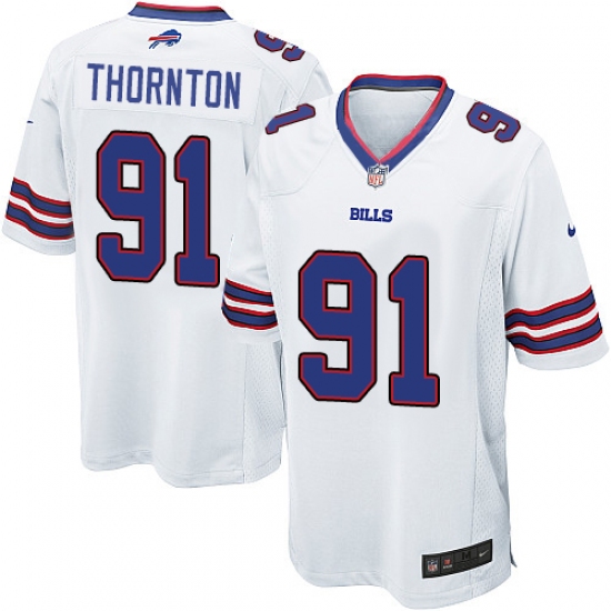 Men's Nike Buffalo Bills #91 Cedric Thornton Game White NFL Jersey - Ujersey