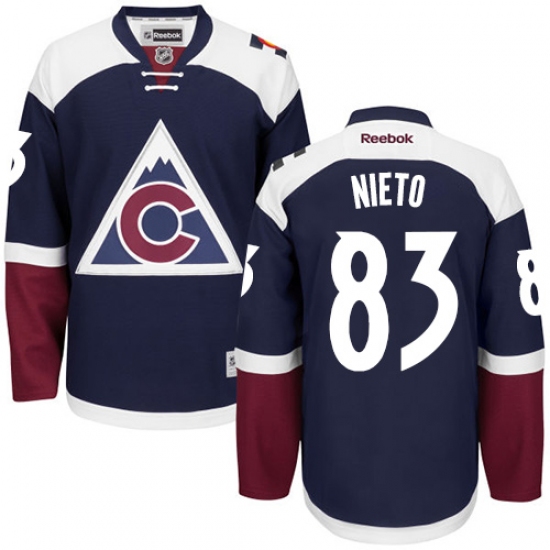 Women's Reebok Colorado Avalanche #83 Matt Nieto Premier Blue Third NHL Jersey - Ujersey