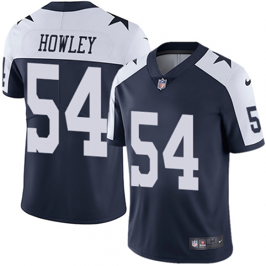 Men's Nike Dallas Cowboys #54 Chuck Howley Navy Blue Throwback Alternate Vapor Untouchable Limited Player NFL Jersey - Ujersey