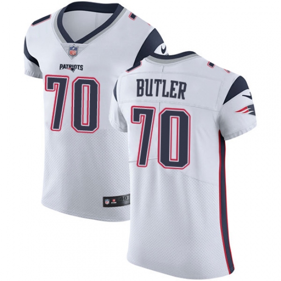 Men's Nike New England Patriots #70 Adam Butler White Vapor Untouchable Elite Player NFL Jersey - Ujersey