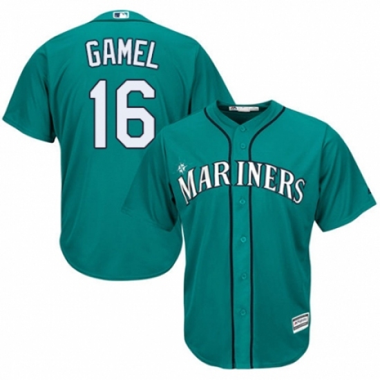 Men's Majestic Seattle Mariners #16 Ben Gamel Replica Teal Green Alternate Cool Base MLB Jersey - Ujersey