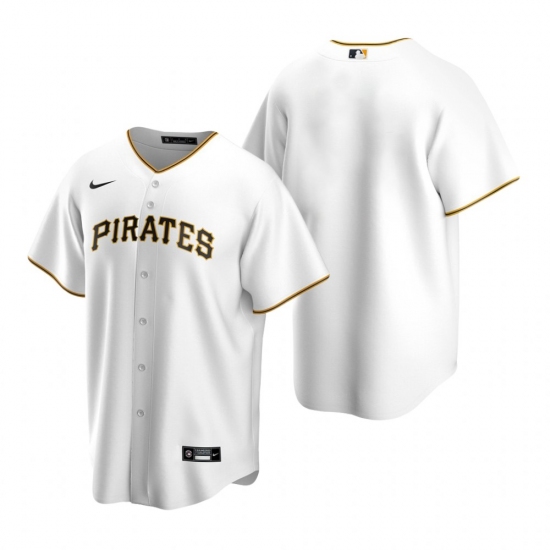 Men's Nike Pittsburgh Pirates Blank White Home Stitched Baseball Jersey - Ujersey