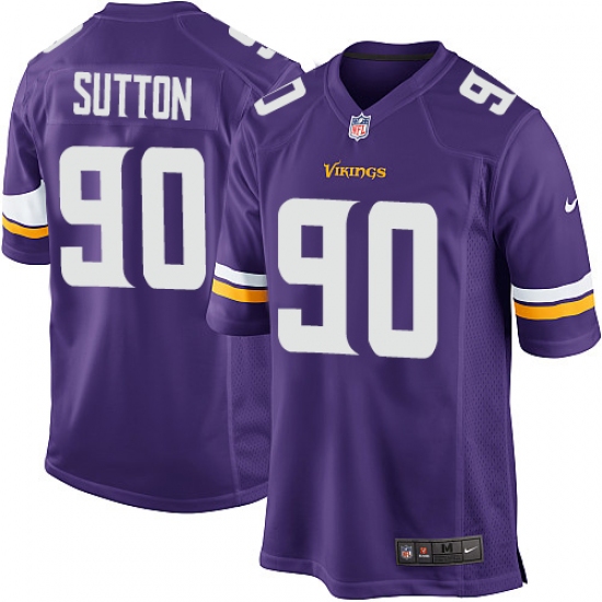Men's Nike Minnesota Vikings #90 Will Sutton Game Purple Team Color NFL Jersey - Ujersey