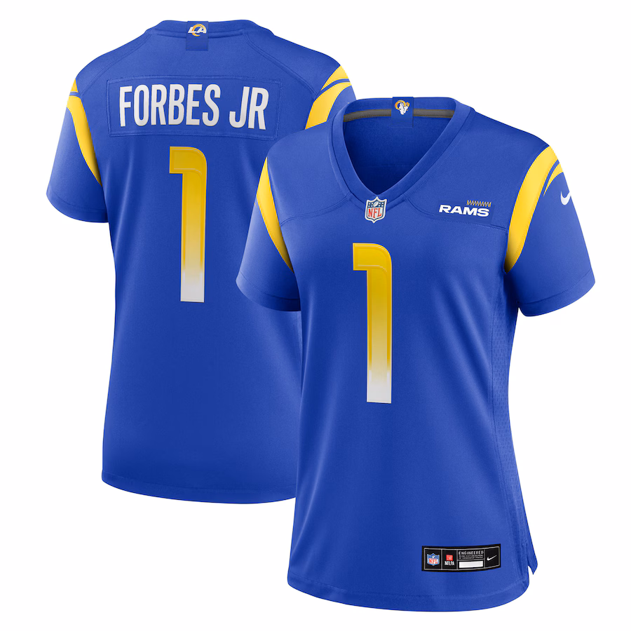 Women's Los Angeles Rams Emmanuel Forbes Jr. Nike Royal Team Game Jersey - Ujersey