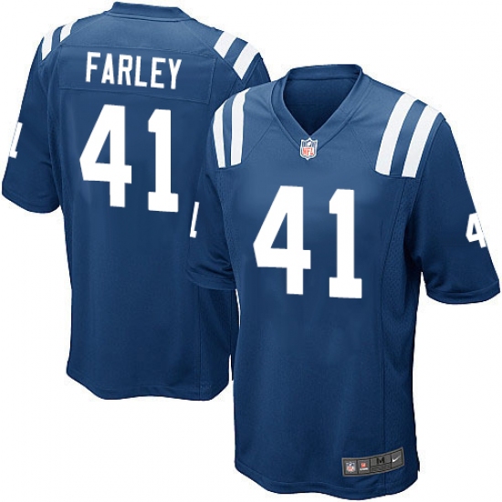 Men's Nike Indianapolis Colts #41 Matthias Farley Game Royal Blue Team Color NFL Jersey - Ujersey