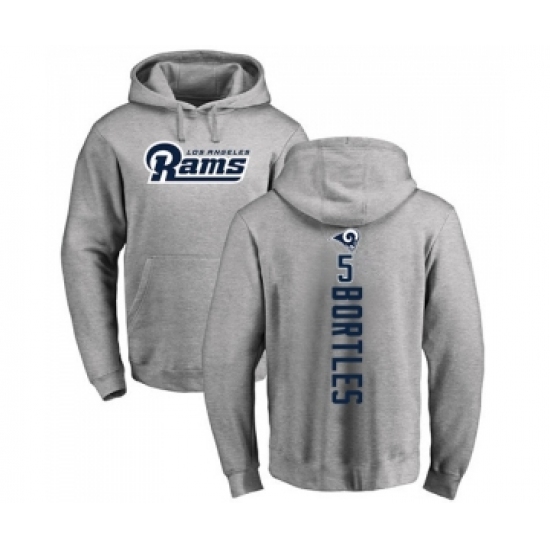 Football Los Angeles Rams #5 Blake Bortles Ash Backer Pullover Hoodie - Ujersey