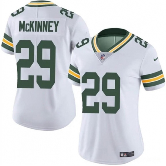 Women's Green Bay Packers #29 Xavier McKinney White Vapor Limited Football Stitched Jersey(Run Small) - Ujersey