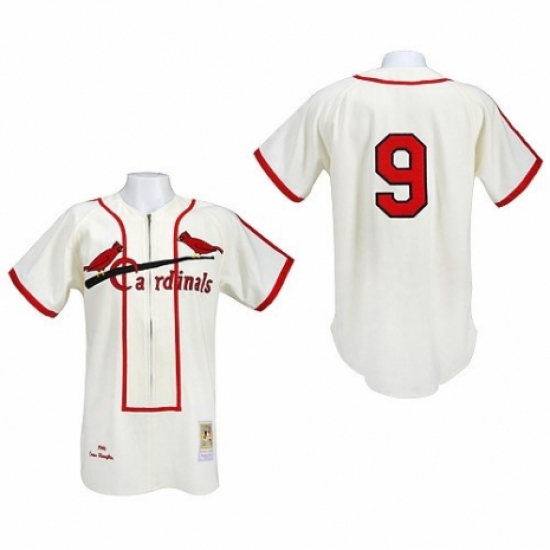 Men's Mitchell and Ness St. Louis Cardinals #9 Roger Maris Authentic Cream Throwback MLB Jersey - Ujersey