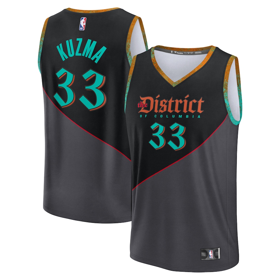 Youth Washington Wizards Kyle Kuzma Fanatics Black 2023/24 Fast Break Jersey - City Edition - Ujersey NHL
