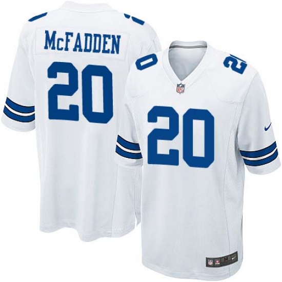 Men's Nike Dallas Cowboys #20 Darren McFadden Game White NFL Jersey - Ujersey