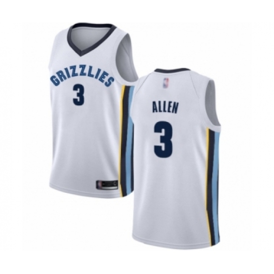 Youth Memphis Grizzlies #3 Grayson Allen Swingman White Basketball Jersey - Association Edition - Ujersey