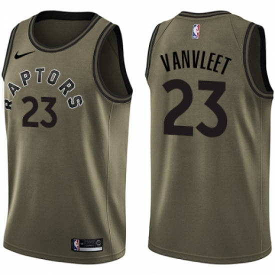Youth Nike Toronto Raptors #23 Fred VanVleet Swingman Green Salute to Service NBA Jersey