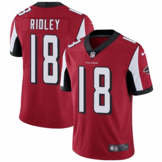 Youth Nike Atlanta Falcons #18 Calvin Ridley Red Team Color Vapor Untouchable Limited Player NFL Jersey - Ujersey