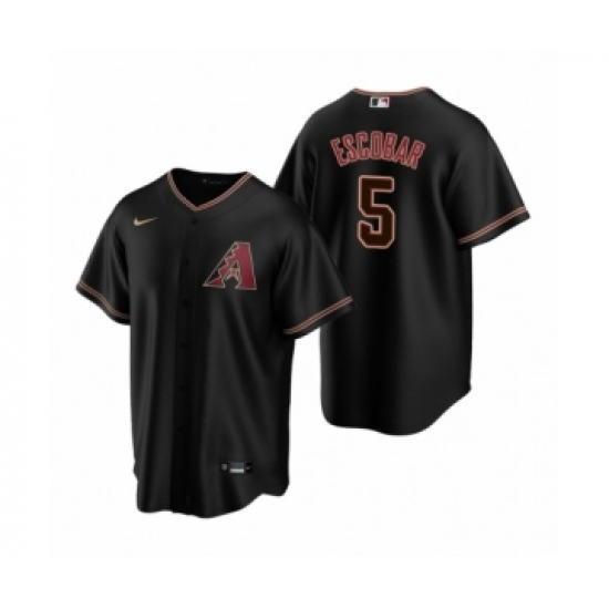 Men's Arizona Diamondbacks #5 Eduardo Escobar Nike Black Replica Alternate Jersey - Ujersey