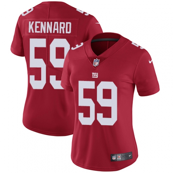 Women's Nike New York Giants #59 Devon Kennard Red Alternate Vapor Untouchable Limited Player NFL Jersey - Ujersey