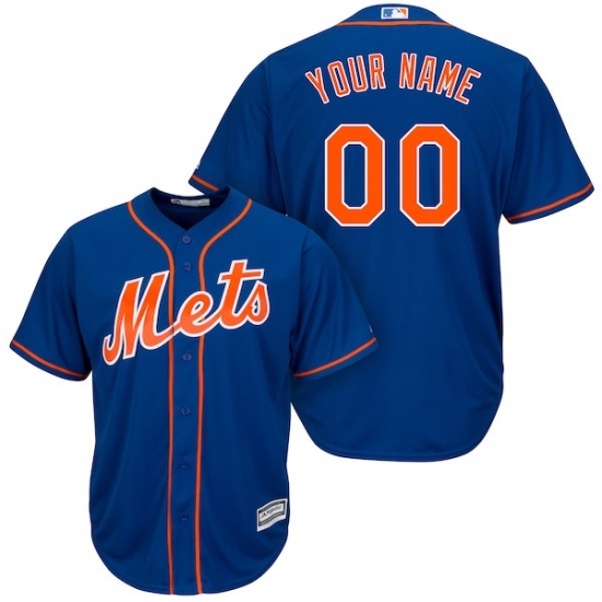 Men's New York Mets Majestic Royal Cool Base Custom Jersey - Ujersey