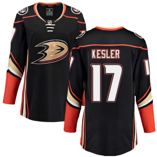 Women's Anaheim Ducks #17 Ryan Kesler Fanatics Branded Black Home Breakaway NHL Jersey - Ujersey