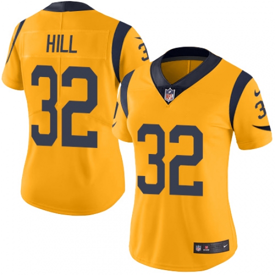 Women's Nike Los Angeles Rams #32 Troy Hill Limited Gold Rush Vapor Untouchable NFL Jersey - Ujersey
