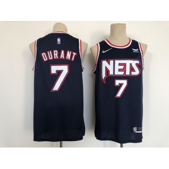 Men's Brooklyn Nets #7 Kevin Durant Navy City Player Jersey - Ujersey