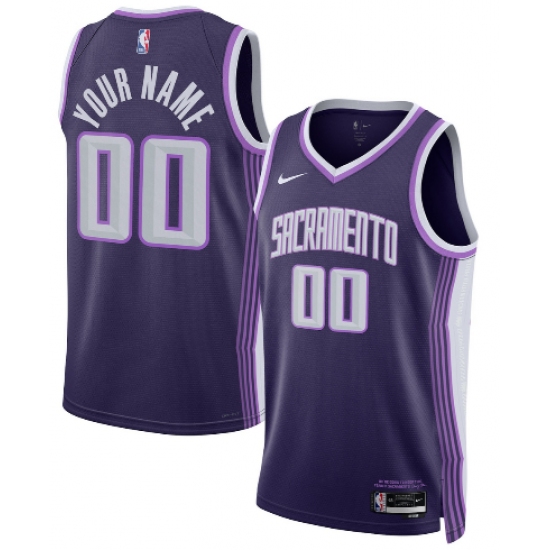 Men's Sacramento Kings Active Player Custom Purple 2025-26 City Edition Swingman Stitched Jersey - Ujersey