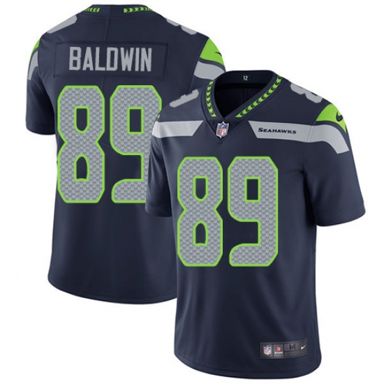 Youth Nike Seattle Seahawks #89 Doug Baldwin Steel Blue Team Color Vapor Untouchable Limited Player NFL Jersey - Ujersey