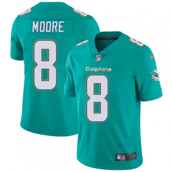 Youth Nike Miami Dolphins #8 Matt Moore Aqua Green Team Color Vapor Untouchable Limited Player NFL Jersey - Ujersey