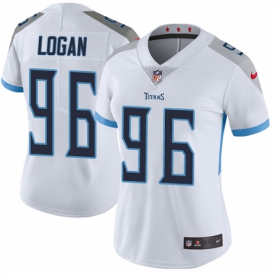 Women's Nike Tennessee Titans #96 Bennie Logan White Vapor Untouchable Elite Player NFL Jersey - Ujersey