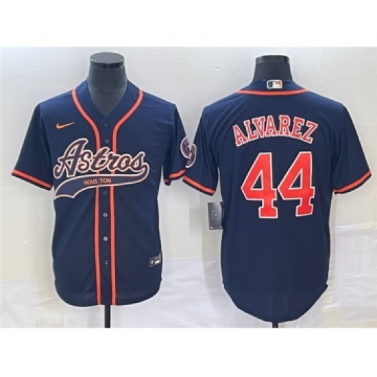 Men's Houston Astros #44 Yordan Alvarez Navy Cool Base Stitched Baseball Jersey - Ujersey