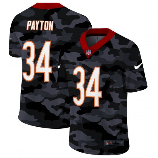 Men's Chicago Bears #34 Walter Payton Camo 2020 Nike Limited Jersey - Ujersey