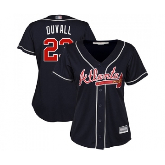 Women's Atlanta Braves #23 Adam Duvall Replica Blue Alternate Road Cool Base Baseball Jersey
