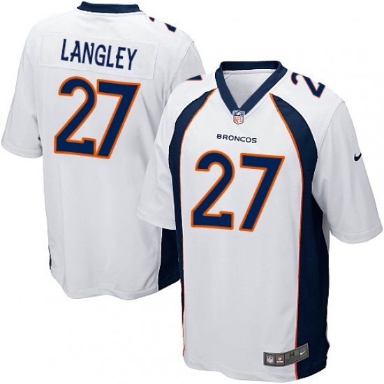 Men's Nike Denver Broncos #27 Brendan Langley Game White NFL Jersey - Ujersey