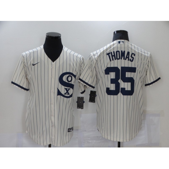 Men's Nike Chicago White Sox #35 Frank Thomas Cream Game 2021 Field of Dreams Jersey - Ujersey