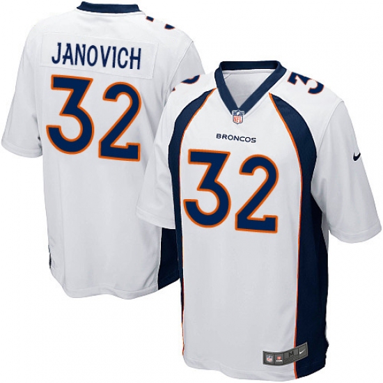 Men's Nike Denver Broncos #32 Andy Janovich Game White NFL Jersey - Ujersey