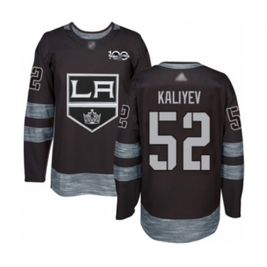 Men's Los Angeles Kings #52 Arthur Kaliyev Authentic Black 1917-2017 100th Anniversary Hockey Jersey - Ujersey