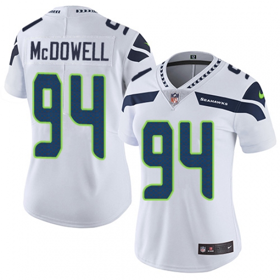 Women's Nike Seattle Seahawks #94 Malik McDowell Elite White NFL Jersey - Ujersey