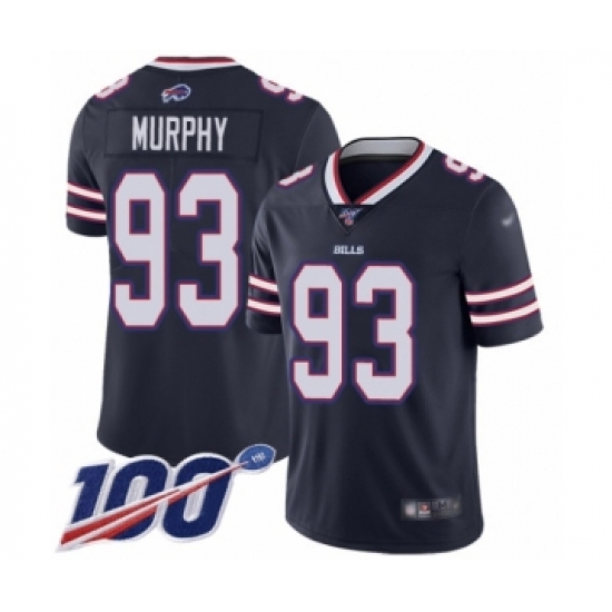 Youth Buffalo Bills #93 Trent Murphy Limited Navy Blue Inverted Legend 100th Season Football Jersey - Ujersey