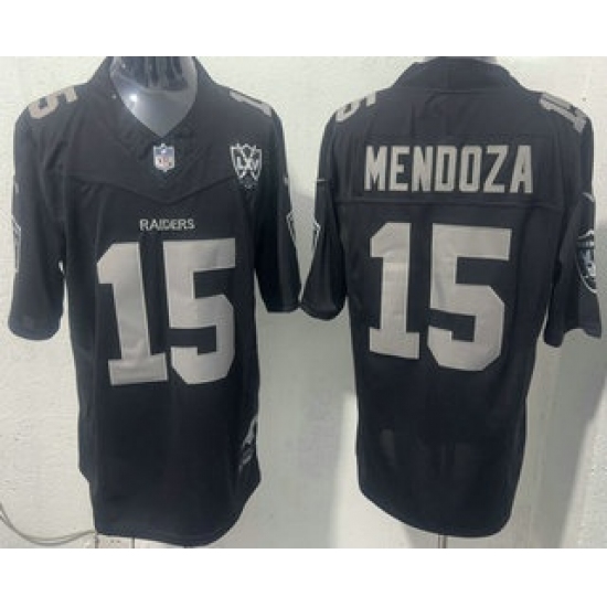 Men's Las Vegas Raiders #15 Fernando Mendoza Limited Black Fashion FUSE Vapor Jersey - Ujersey