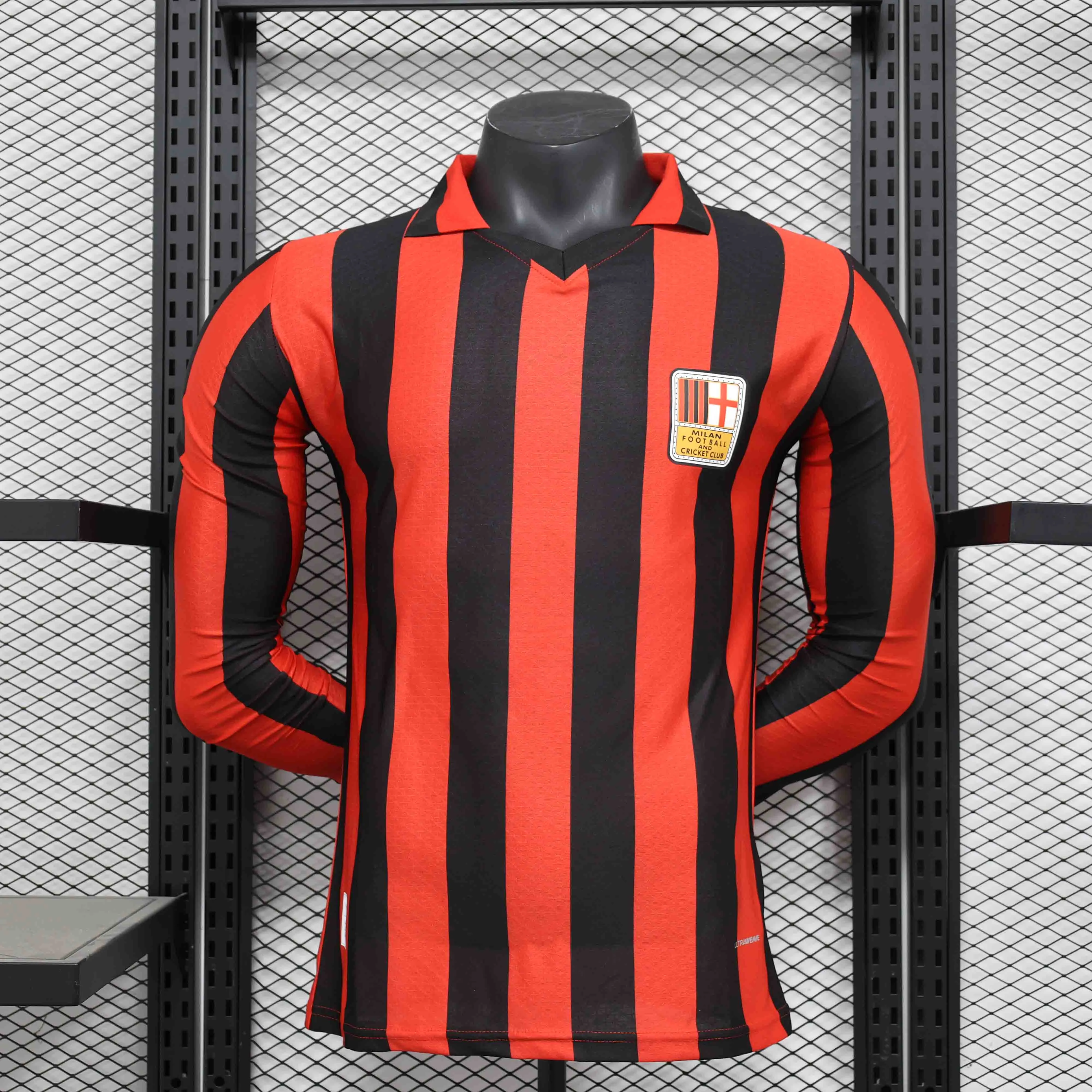 AC Milan Soccer Jersey 125th Anniversary Long Sleeve Shirt 2024/25