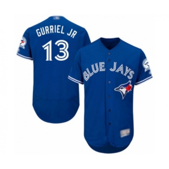 Men's Toronto Blue Jays #13 Lourdes Gurriel Jr. Blue Alternate Flex Base Authentic Collection Baseball Player Jersey - Ujersey